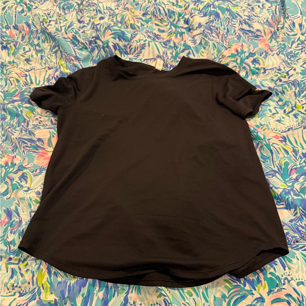 Lululemon Athletica Black Polo Short Sleeve T-Shirt